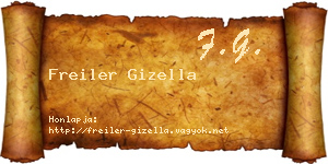 Freiler Gizella névjegykártya